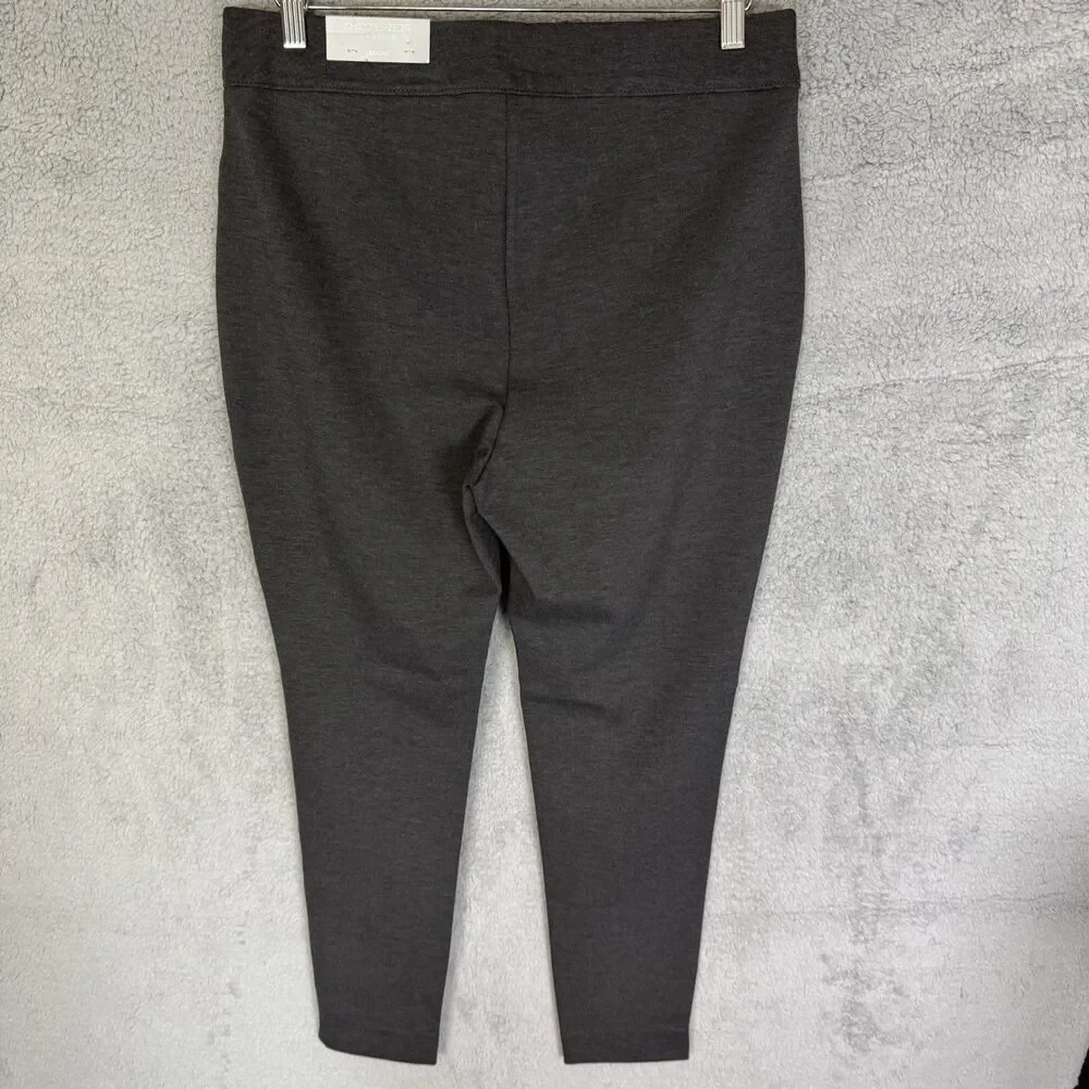 S Chicos‎ Ponte Leggings Size 2R US 12 Gray Stretch Pull On NWT